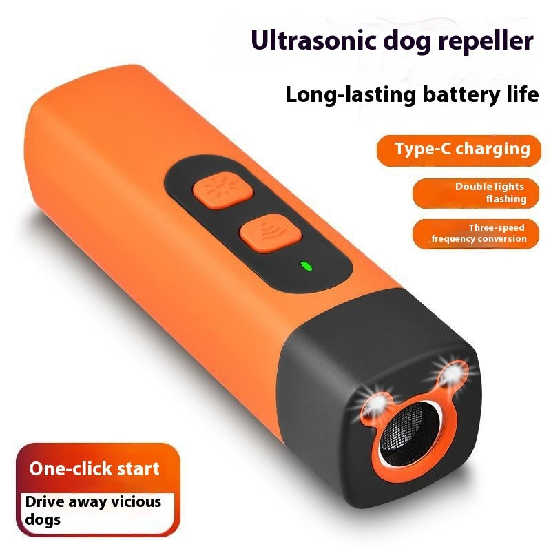 Ultrasonic Dog Bark Stopper with LED Flashlight