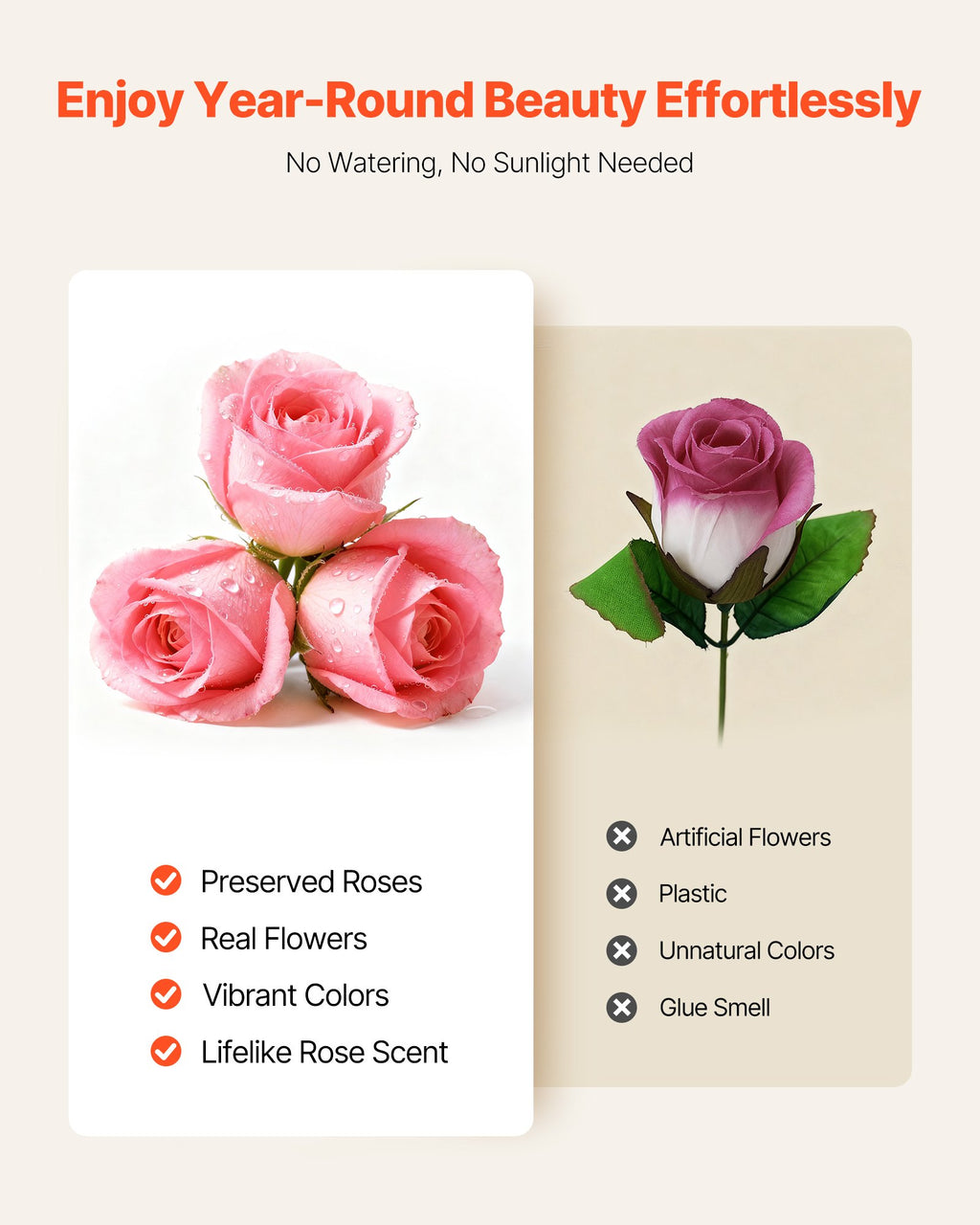 Forever Flowers, 27 Preserved Roses In A Heart Shape Box, Eternal Flowers Immortal Bouquet Birthday Present For Women Her Wife Mothers, Anniversary, Valentine's Day,Christmas, Pink